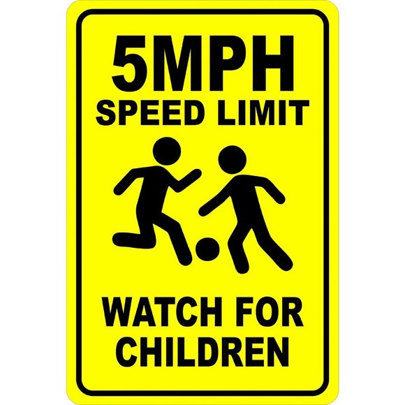 5MPH Speed Limit Watch For Children Aluminum Sign 8 X 12 - Picture 1 of 1